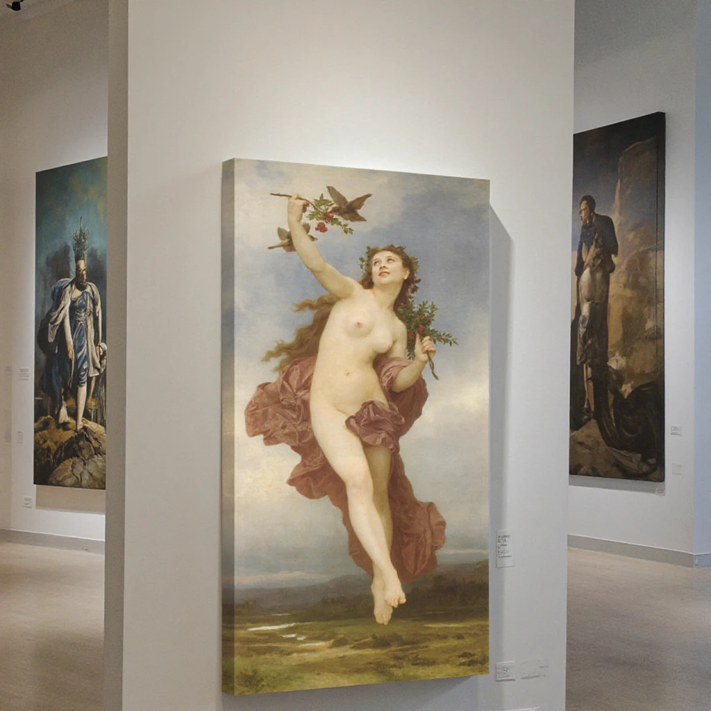 Museum Quality Custom 100% Hand-Painted Characters Oil Painting Angel On Canvas Wall Art