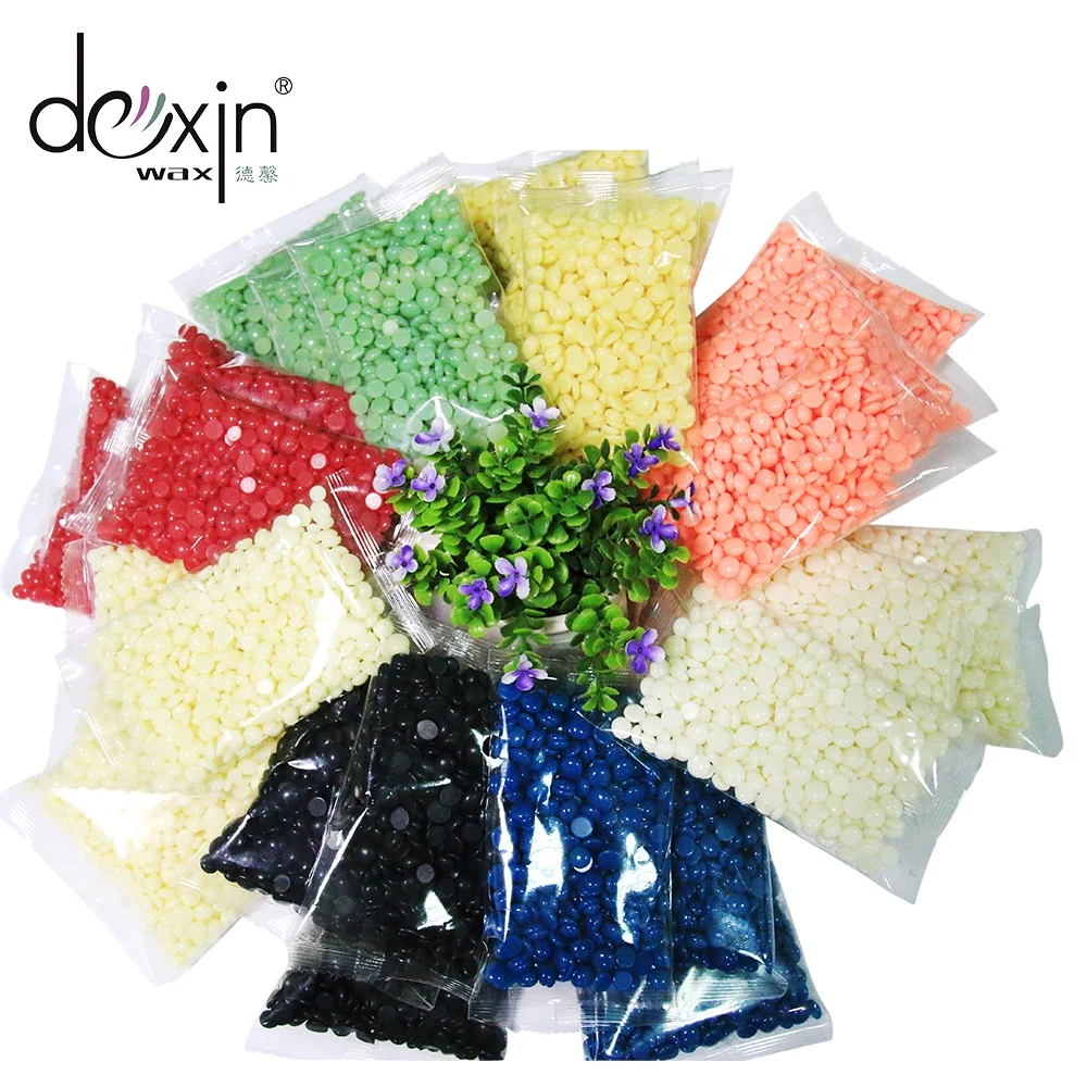 Dexin 12 Colors Wholesale Brazilian Hard Wax Beans  Hot Wax Depilatory Wax  100g