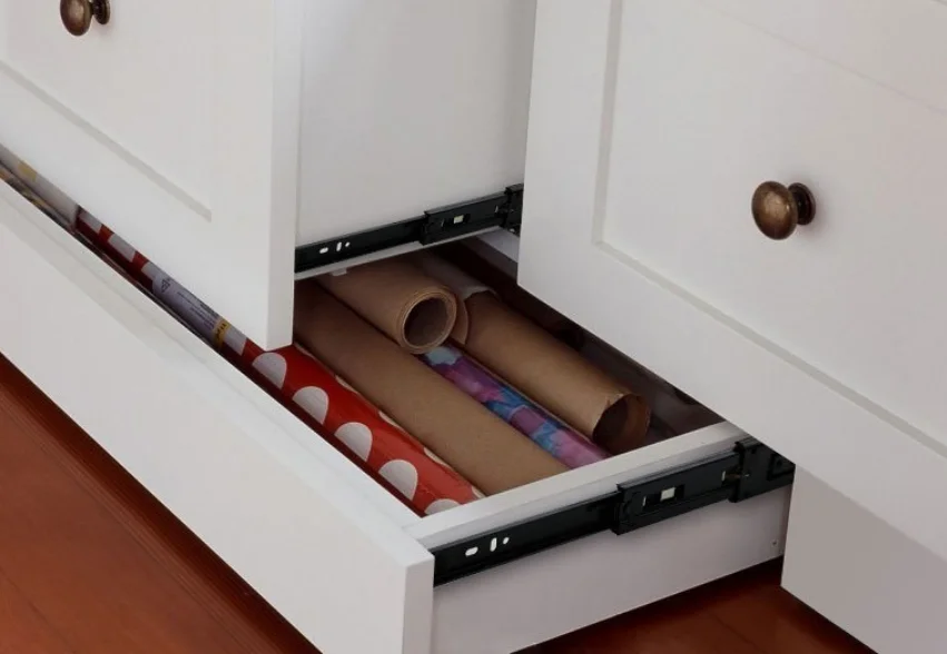 Аксессуары для мебели, телескопический шарикоподшипник SS, телескопический канал, кухонная корзина, слайд (автоматически всплывает)