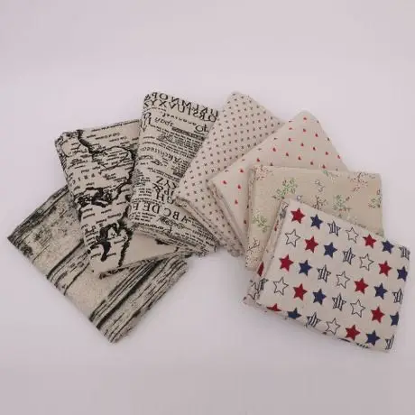 Wholesale High Quality 100% Cotton Printed Linn Pattern Sofa Cover Curtain Cloth Tablecloth Canvas Fabric