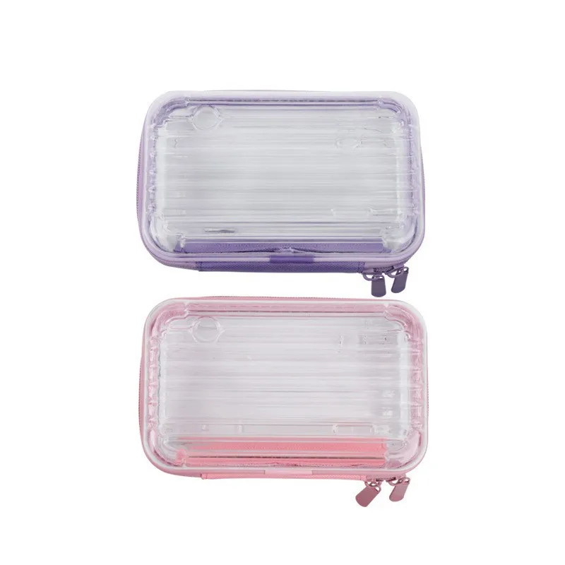 Customized transparent storage bag mini portable cosmetic bag crossbody phone travel dinner bag wash overnight handbag