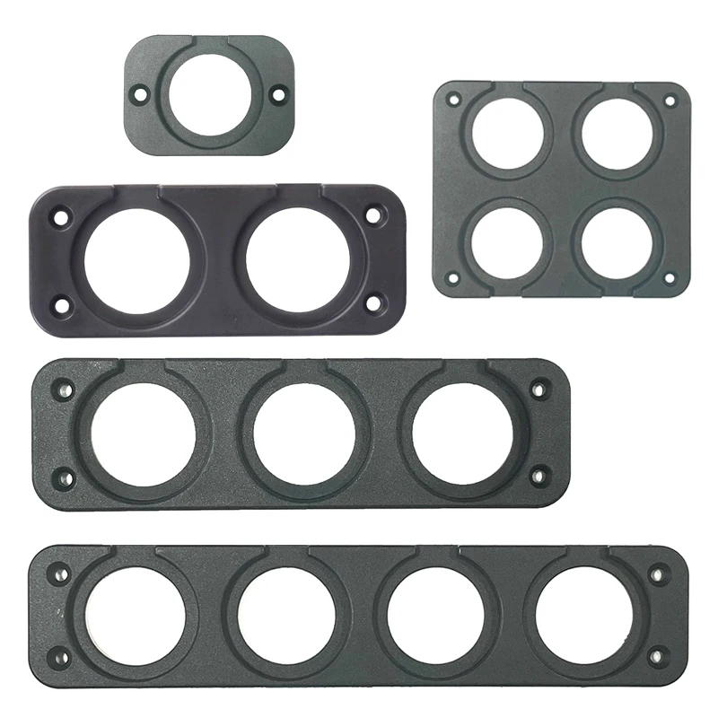 DIY Car USB Charger Socket 3 Holes Panel for Marine Cigarette Lighter Voltmeter Power Outlet Socket Panel Mount Holder