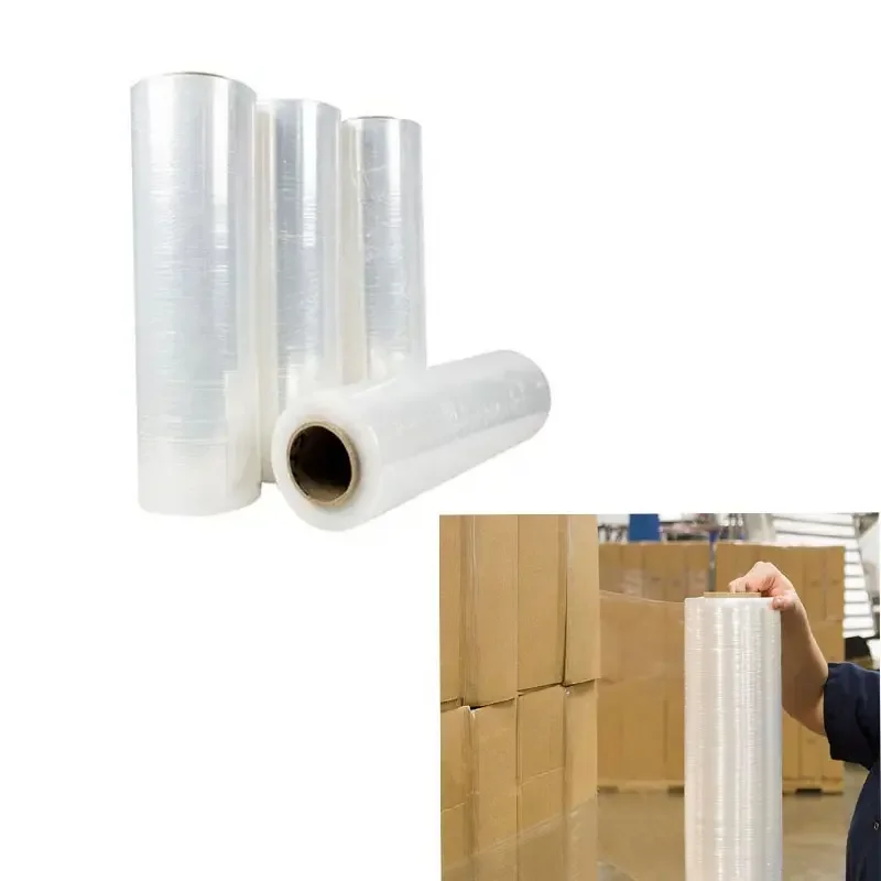 Clear PE wrap roll thickness 30-200 microns casting polyethylene plastic film roll