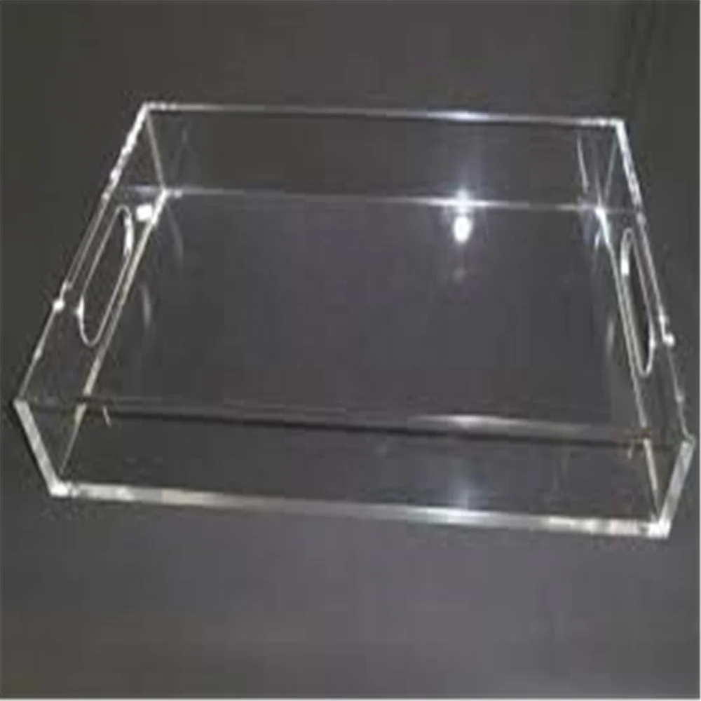 
Hotel Professional Design Customized Rectangle Clear Acrylic Wine Bottle Tray 