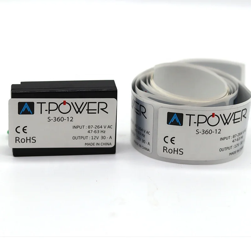 Custom Aluminum silver PET sticker printing Adhesive Label Sticker  Battery Labels