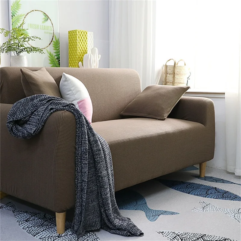 Stretch Sofa Slipcovers Fitted Furniture Protector Sofa Cover Stylish Fabric Cushion Covers