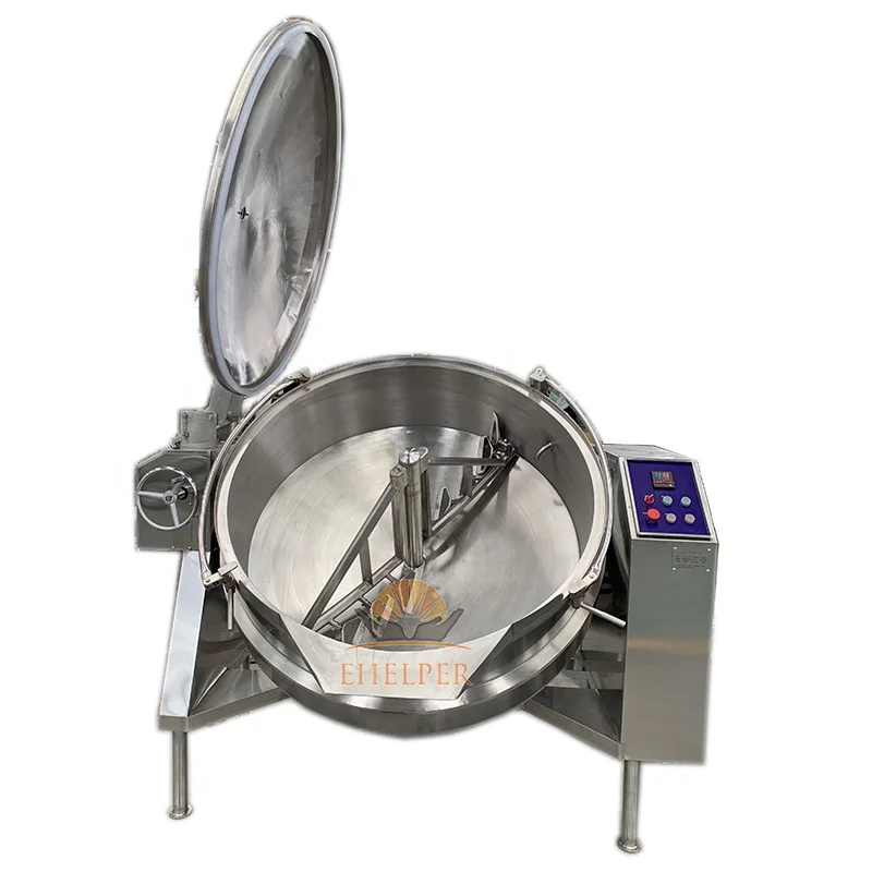 Stainless Steel food  processing machine jacket cooking kettle cooker mixer  toffee cooker