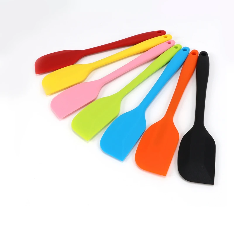 Small Silicone with Stainless Steel Core Spatulas Heat Resistant Non-Stick Scraper Baking Cooking Tools silicone kitchen spatula