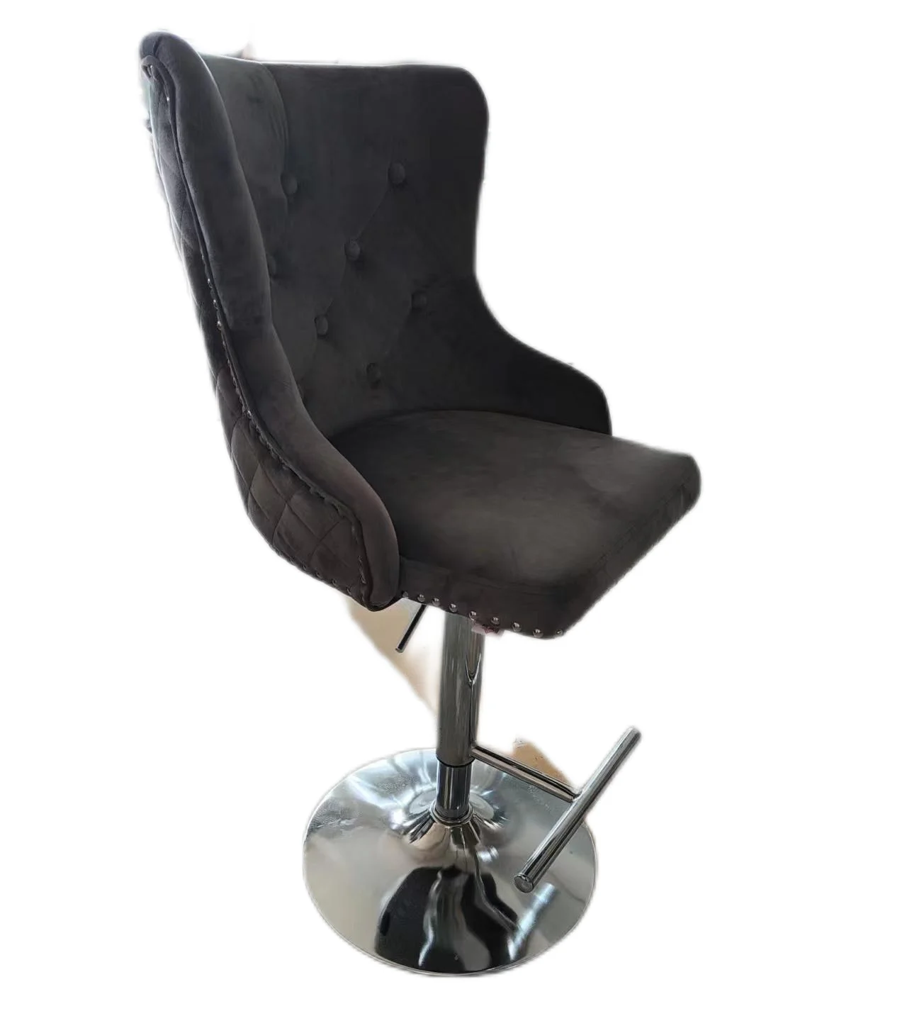 Hot Selling European and American Pull Buckle With Lion Head Decoration Adjustable Height High-end Bar Chair High Stool