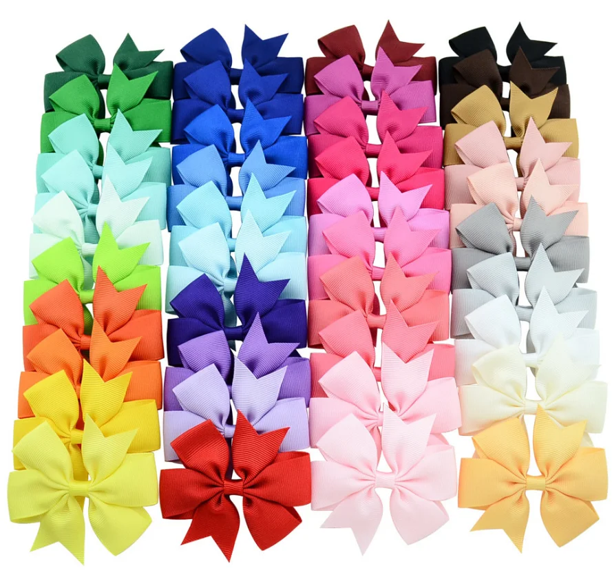 Заколка для волос с бантом девочек лента из Grosgrain 2 дюйма 5 см