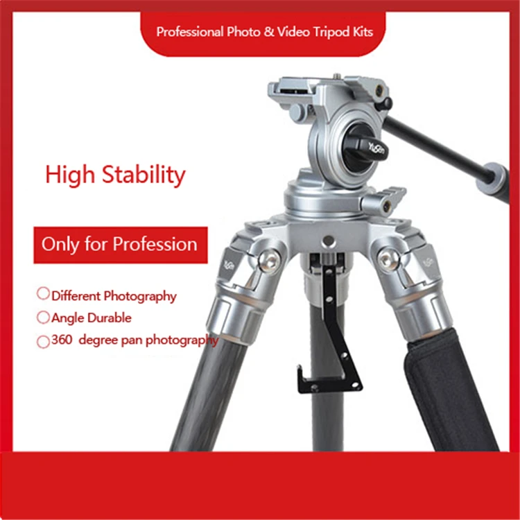 
Most popular 4 sections 360 degree carbon mobile tripod stand 