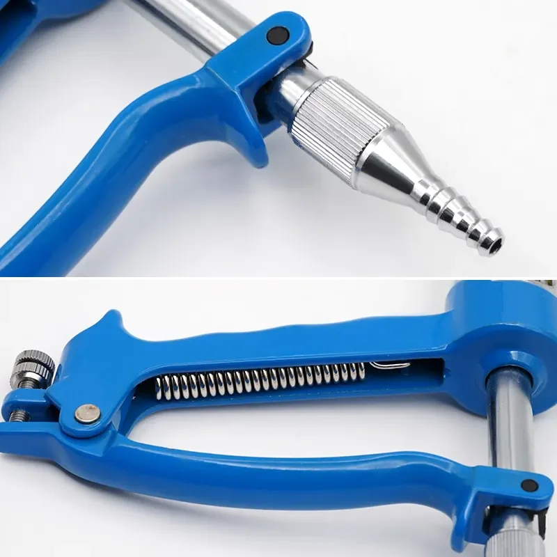 10ml/20ml/30ml/50ml Veterinary Metal Feeding Gun Cattle Sheep Goat Drenching Gun Continuous Drench Gun with Bottle