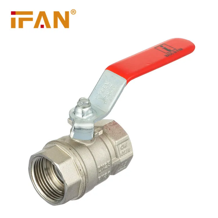 IFAN China factory Brass Ball Valves yellow and red butterfly Handle ball Valves