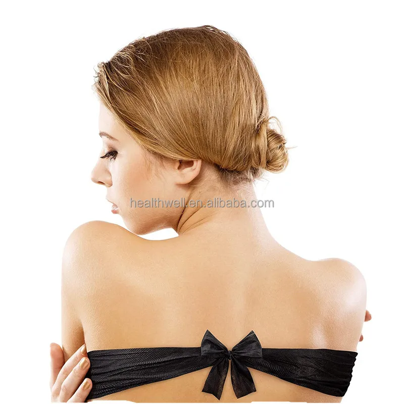 Disposable Strapless Bra Underwear for Beauty Salon, SPA, Spray Tanning