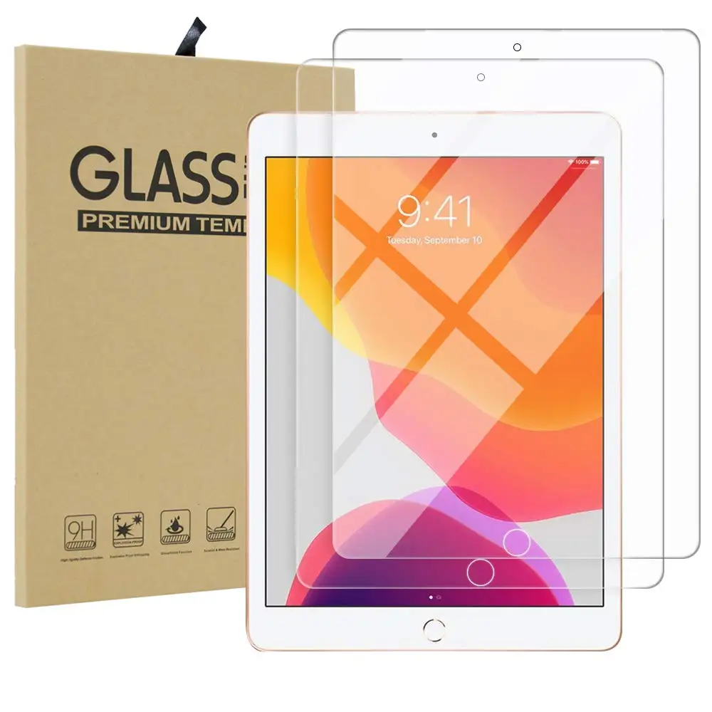 2Pack 9H Tempered Glass Screen Protector for iPad 10th 10.9 inch Glass Screen Protector for iPad Pro 6th 12.9inch
