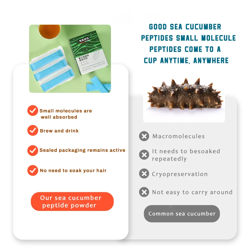 oem supplement sea cucumber peptide collagen powder sea cucumber healthcare supplement for sale