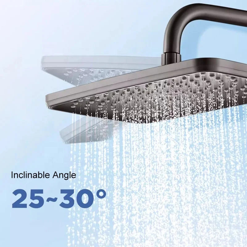 Thermostatic 3 Modes Smart Luxury Square Bathroom New Design Bath Faucets Shower Set System