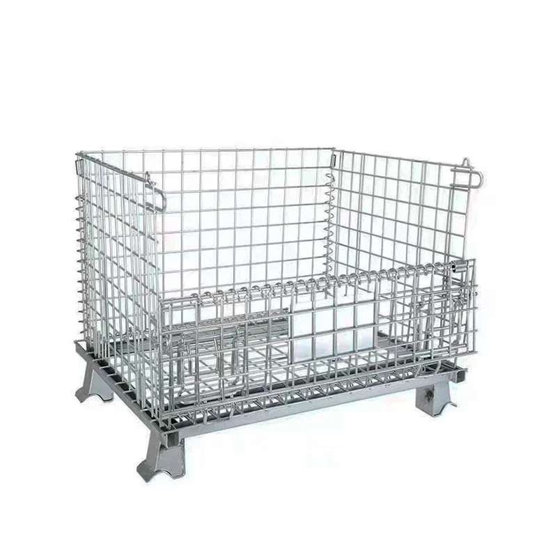 2022 Hot Selling Storage Foldable Metal Wire Mesh Box Pallet Cage
