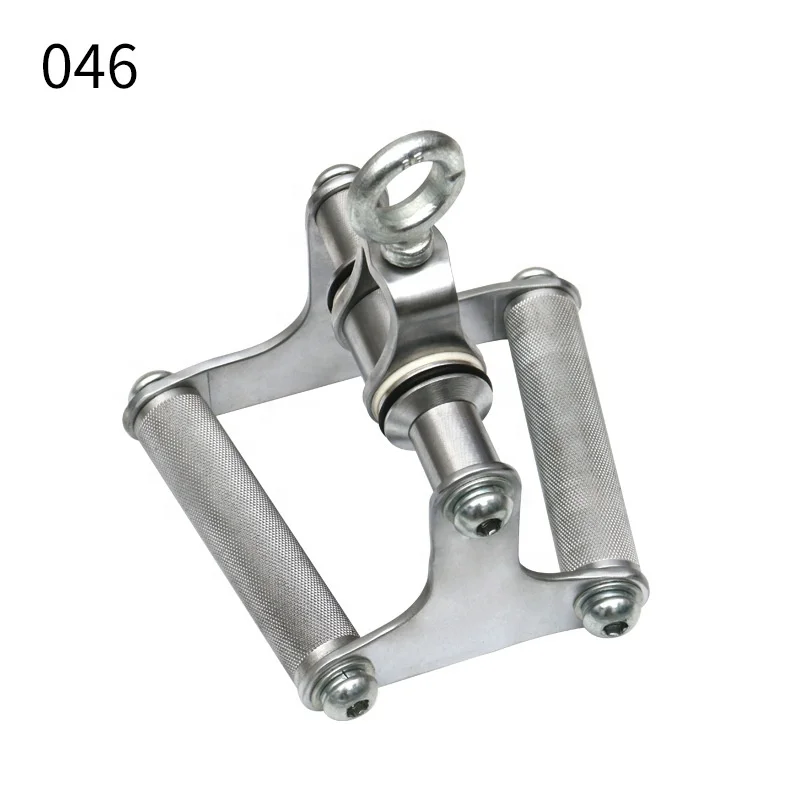 Pro Series 360 Swivel Steel with Chrome finish Cable Machine Attachments cable handle for Home Gym Equipment