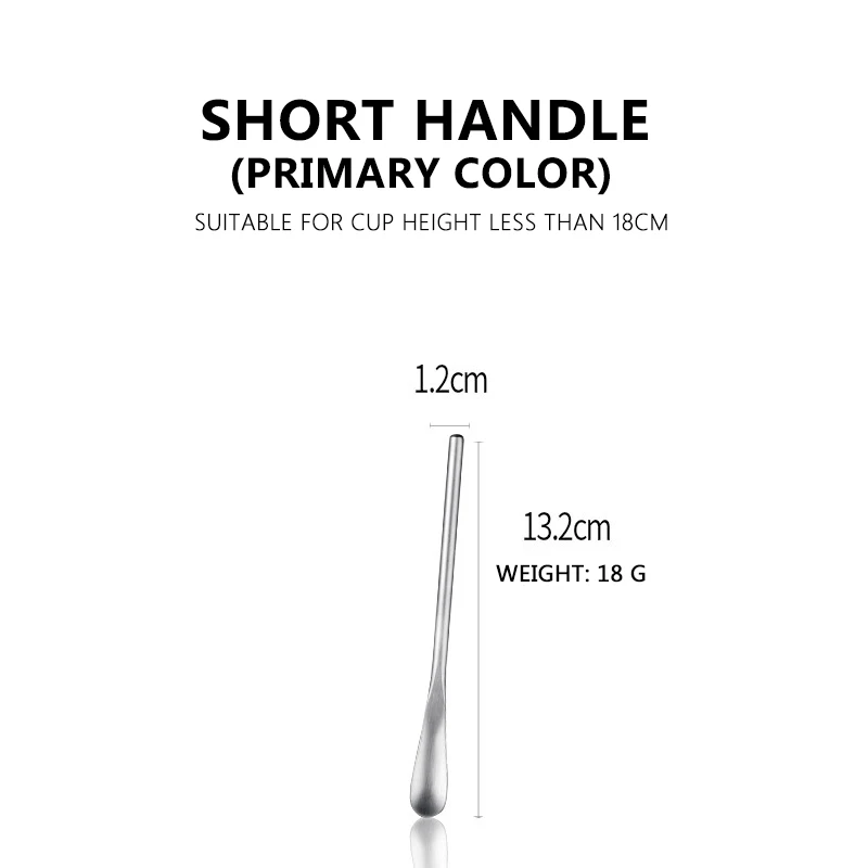 Hot sell 304 Stainless Steel Spoon Creative Stirring Scoop Cute Dessert Coffee Spoon Color Latte Spoon