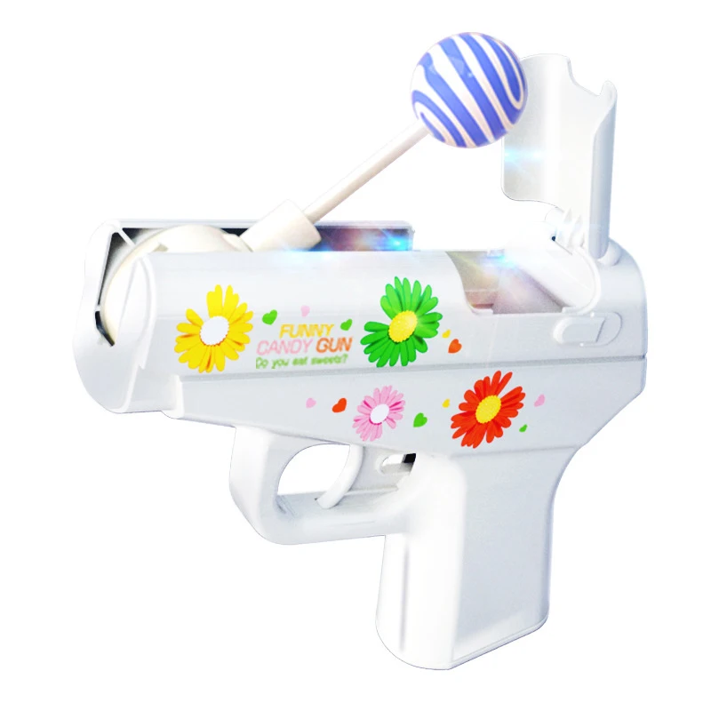 Spray Wholesale Creative Love Lollipop Sugar Pink Purple Creative Love Sweets Storage Candy Gun Toys For Boy Girl Friend