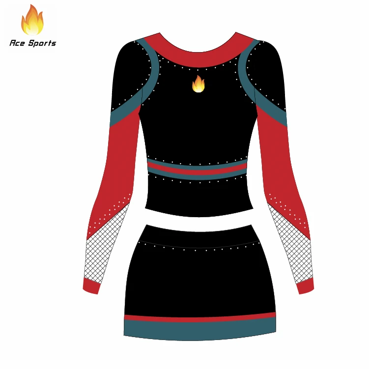 Ace Sports All Star Cheerleading Uniforms Australia Designer 2023 Navy Blue Good Quality Cheer Fancy Dress Charming Mesh