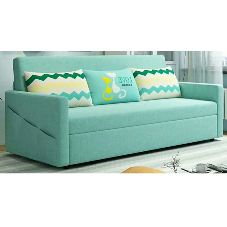 Living Room 3 Seater Sofas Bed Cotton Fabric Sofa Bed Modern Furniture
