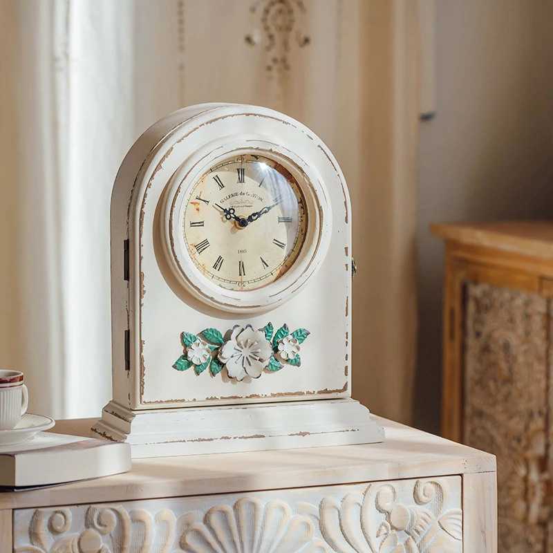 Creative Graceful desk for girl clock wood Grandma antique retro desk & table clocks