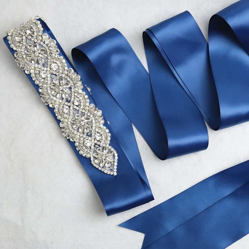 
Luxury Handmade Crystal Beaded Bridal Sash Rhinestone Wedding Accessories Bridesmaids Prom Gown Dress Belts 