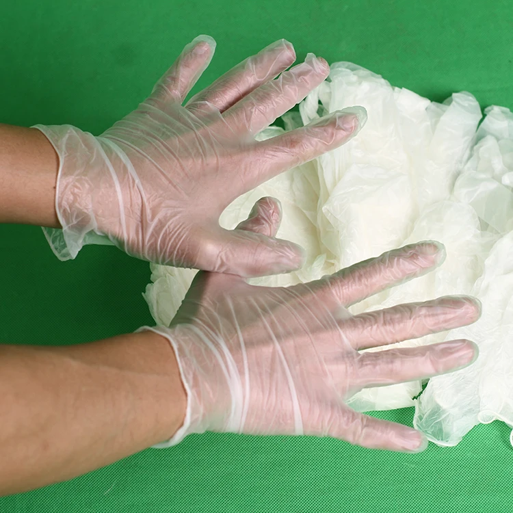 In stock blue vinyl pvc gloves powder free hand gloves nitrile good quality cheap price CE manufacturer