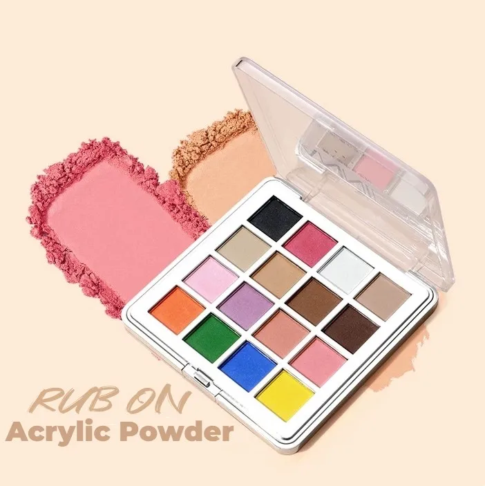 Mybeautynails изготовленный на заказ 16 цветовая палитра французский эффектом деграде (переход от темного к акриловый Фрезер для ногтей cо шлифовальными порошок 3 в 1 Цвет Гель-лак и лак