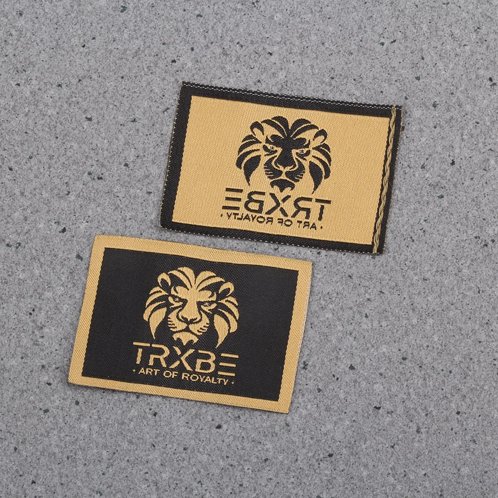 Woven Garment Tag Main Label for Clothing High Quality Customized Cloth 100pieces Free Sample Sustainable End Fold