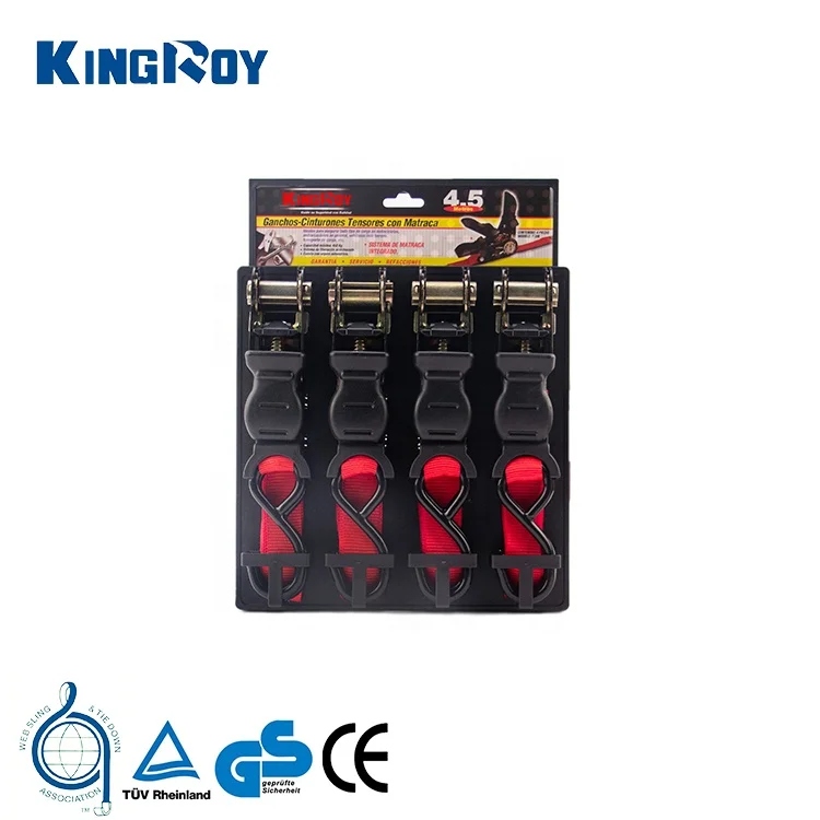 Kingroy 4 шт мягкая пластиковая ручка с S крюк 1 дюймов 1500lbs 15ft ratchet сковать