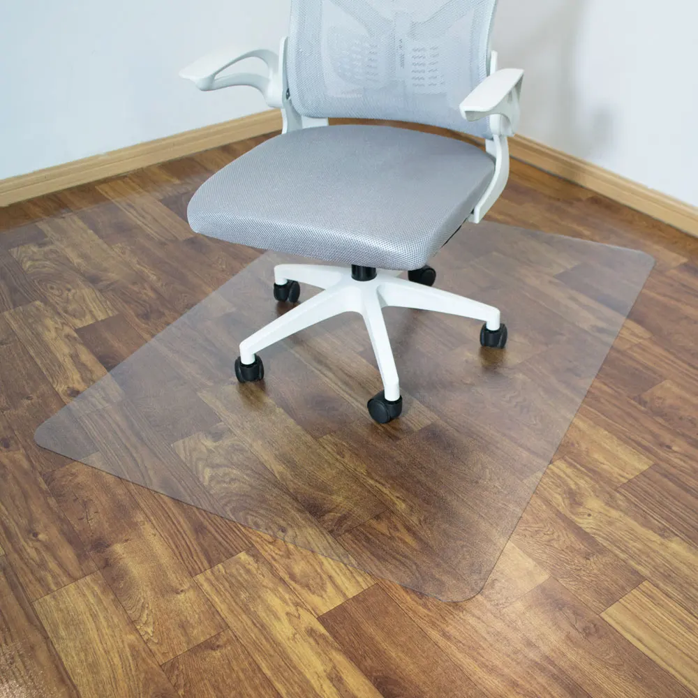 Home Office Anti Slip Under Desk Mat Floor Pvc Protector Rug Hardwood Hard Floor Rectangle Chair Mat