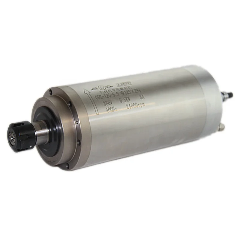 High precision 5.5kw er25 collect 24000rpm 125mm water cooled spindle cnc spindle motor