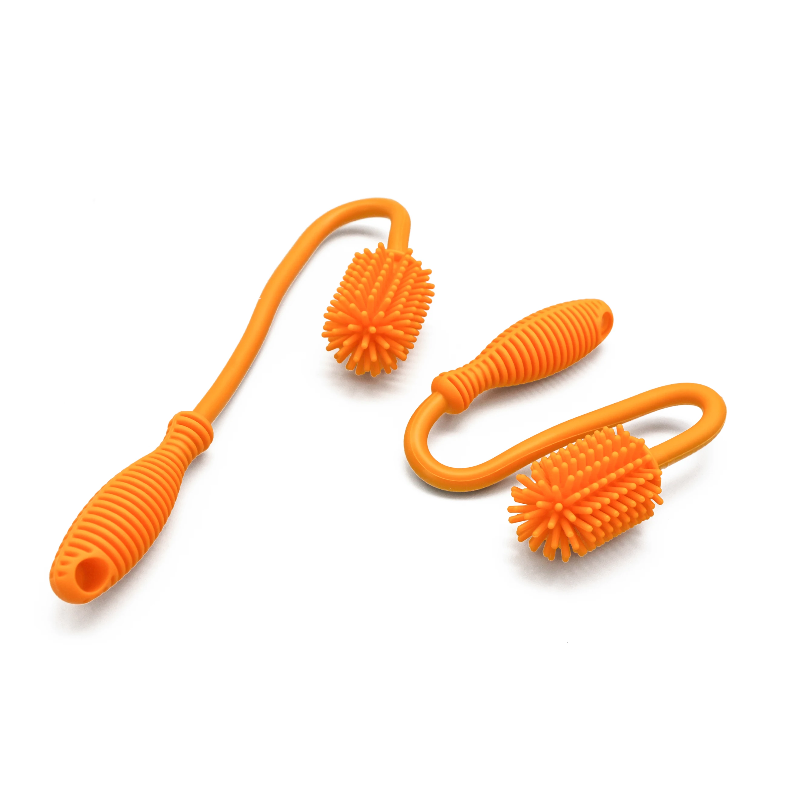 Hot Sale Colorful Reusable Food Grade Collapsible Kitchen Cleaning Silicone Bottle Brush