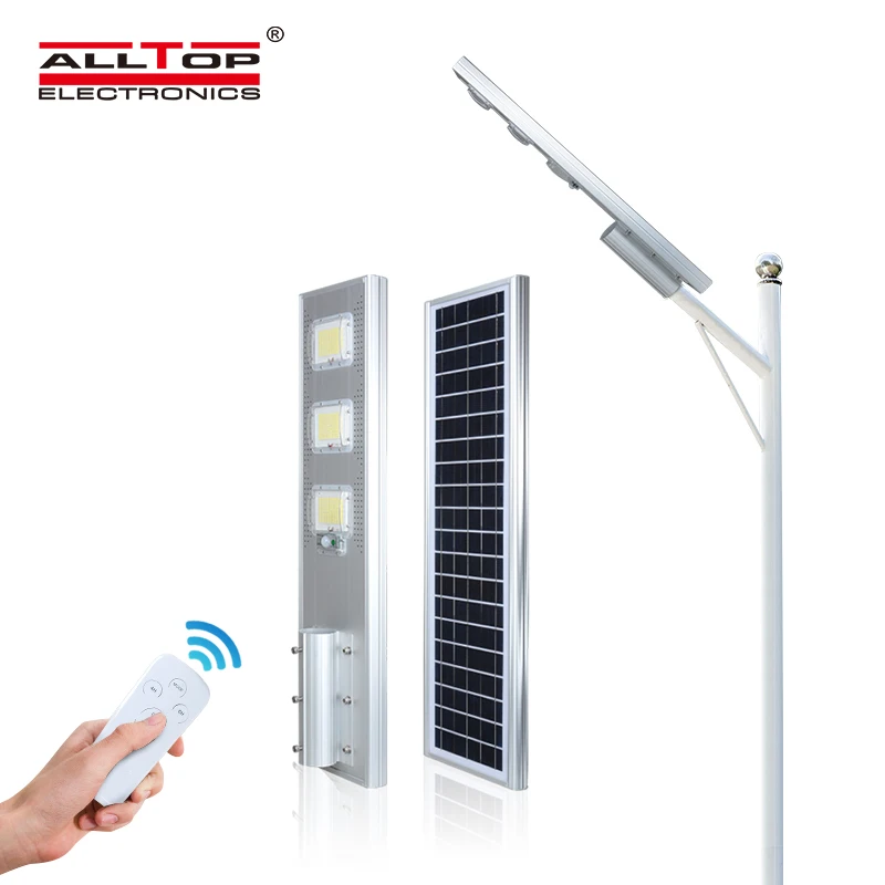  ALLTOP оптовая цена ABS пульт дистанционного управления IP65 60 Вт 120 180 все в одном Солнечный светодиодный уличный