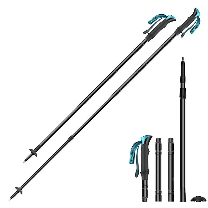 Telescopic Retractable Shock Absorbing Climbing Stick Outdoor Sports Self-defense Folding Climbing Stick