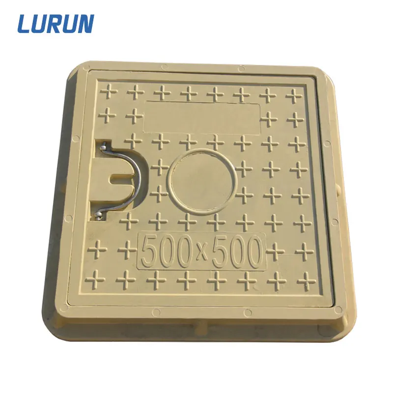 Square Composite Manhole Cover EN124 D400/Plastic Manhole Cover/Waterproof Manhole Cover