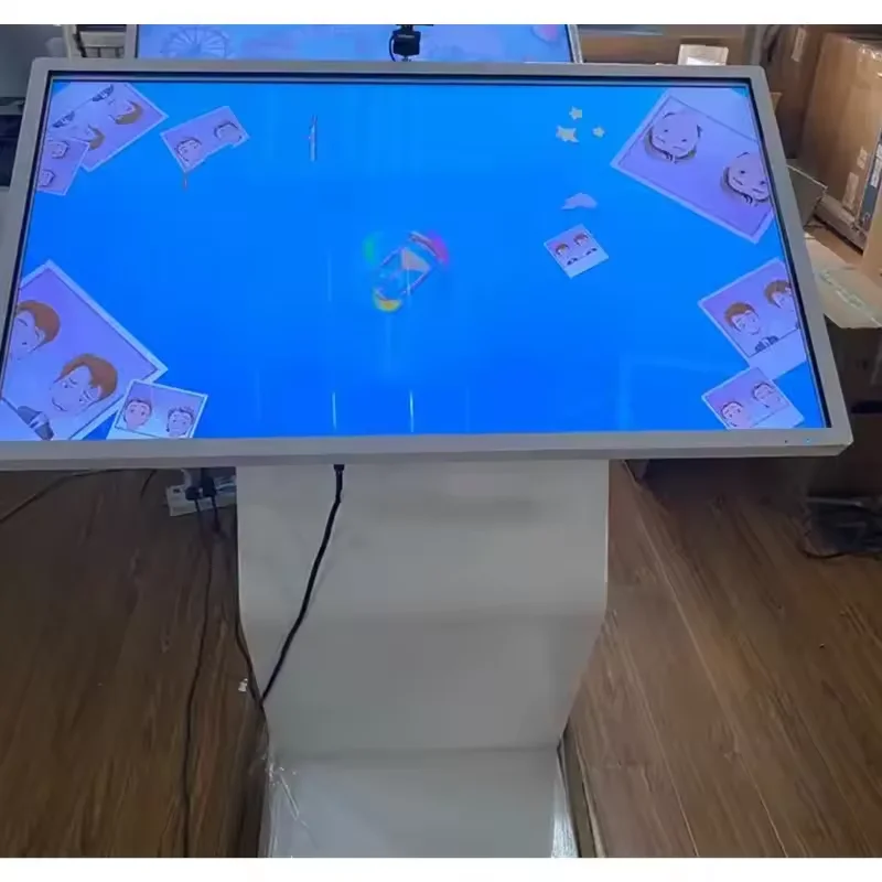 For Google map floor  Standing Interactive LCD TV Touch screen Kiosk With Camera Vertical self Service Checking Kiosk