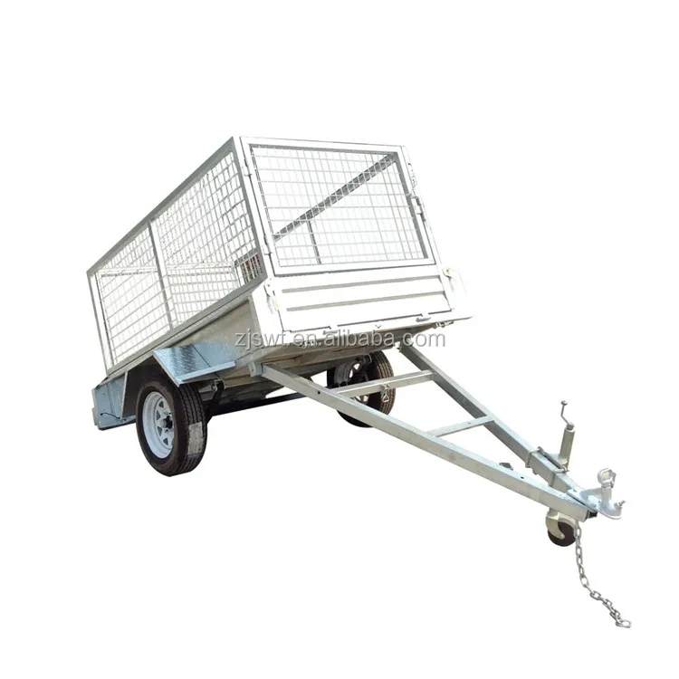 8x4 Box Trailer Single Axle Drawbar Tipping w/ Spring Loaded Shoot Bolts