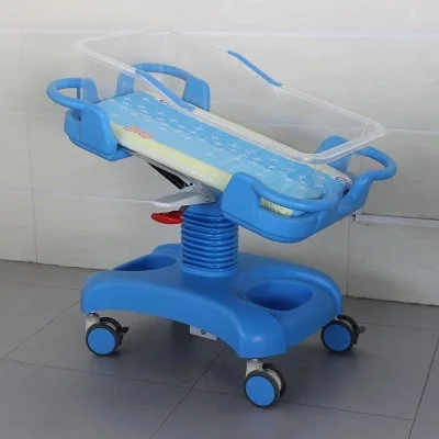 Hydraulic Adjustable ABS Plastic Baby Cot Bed Newborn Crib with 5 Years Warranty Hospital Furniture Hot Sale Product