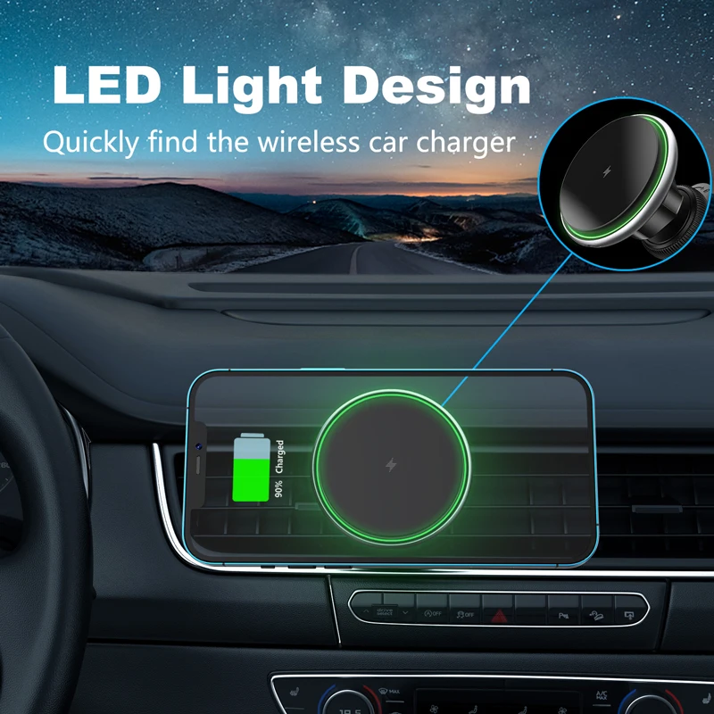 360 Degree Rotatable Air Vent Universal Magnetic Mobile Stand Car Phone Holder Dashboard Mount