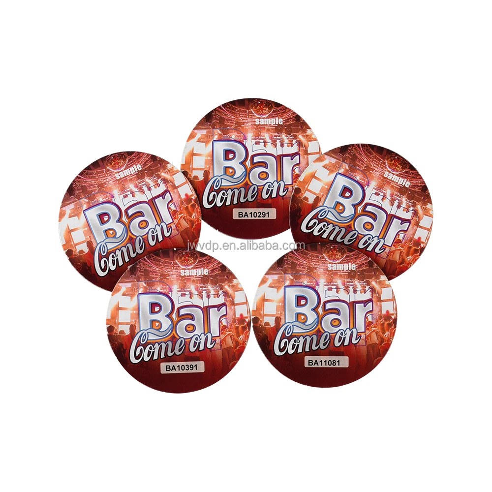 Manufacture Customized Circle Pull Tab Tickets Printing One Window Peel Off pull tab Cards