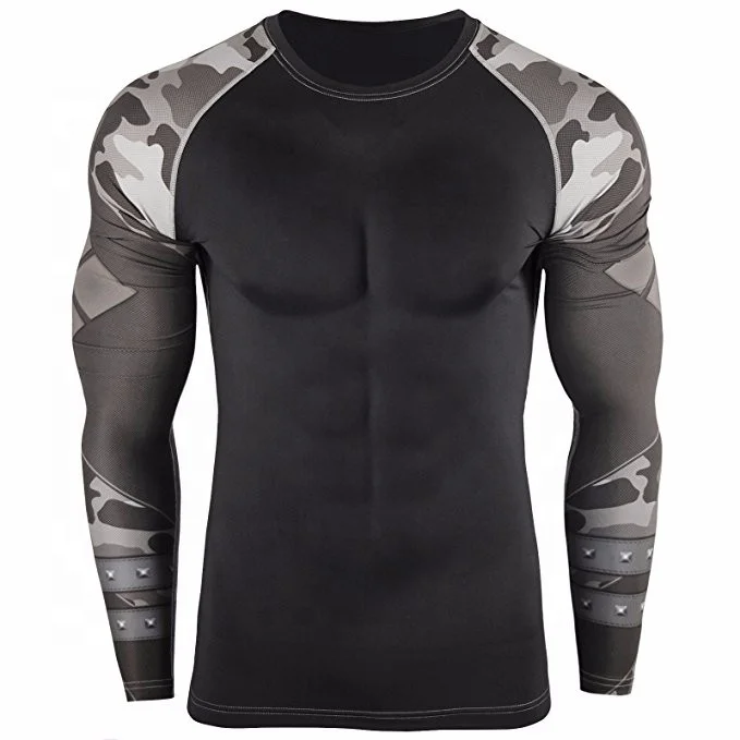 Rashguards Mma Rush Guard компрессионная рубашка оптом под заказ с сублимационным принтом Jiu Jitsu Grappling Bjj
