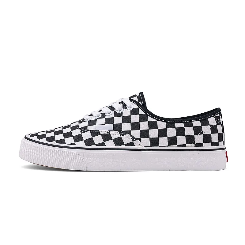 
Spring summer black and white check skateboard canvas shoes lovers flat shoes womens sneakers 