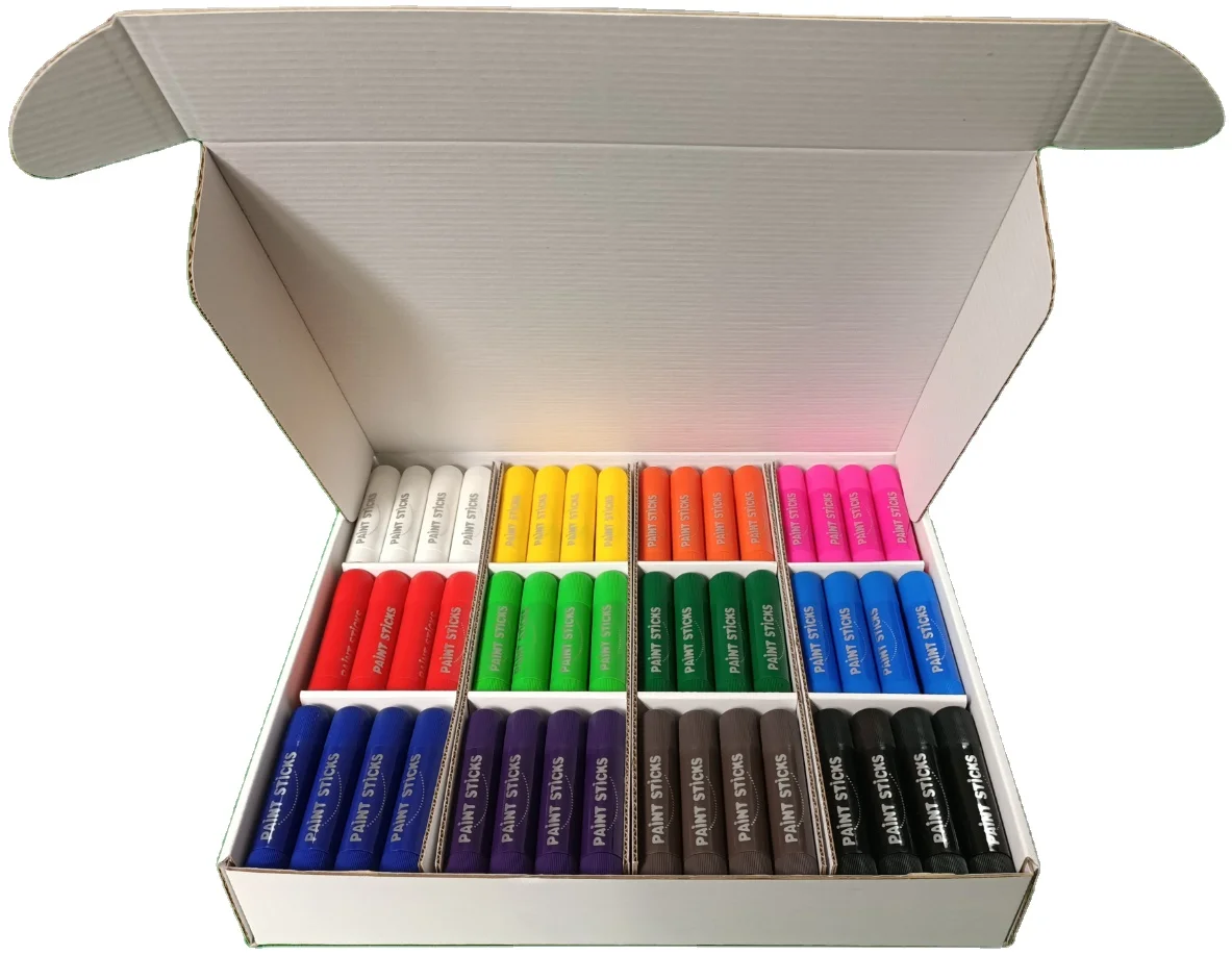 Solid Paint Sticks Mess Free & Children Friendly 144 pcs Per Set multi-colors