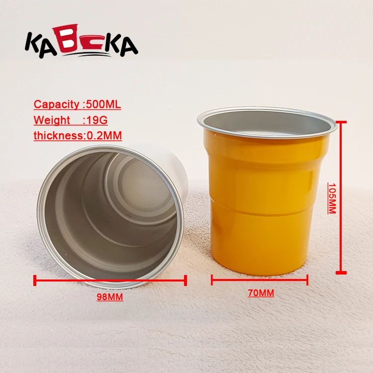 Customized Logo Ball Aluminum Mug Disposable Aluminum Tumblers Cups