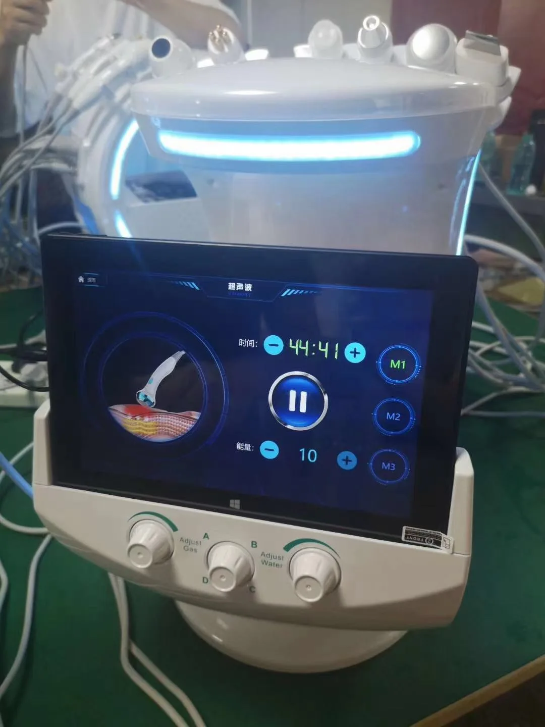 7 in 1 AI intelligent face visia skin analysis machine pubble deep cleaning ultrasonic sonic facial skin scrubber beauty