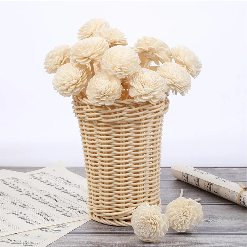 Handmade wood bamboo flowers Artificial Flowers for Decoration, Flower Bouquets, Centerpieces and DIY Home Decor